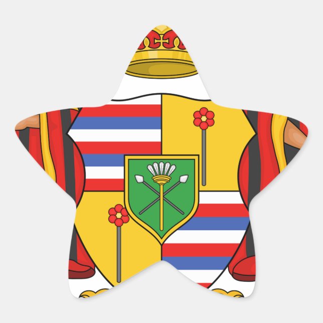 Adesivo Estrela Casaco de Armas do Havaí (Frente)