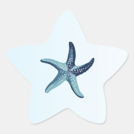 Adesivo Estrela Casamento de Romance Costeiro com Estrela do Mar e