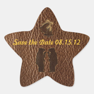 Adesivo Estrela Casamento Leather-Look