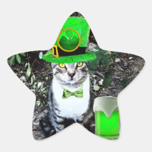 Adesivo Estrela CAT Dia de São Patrício com estrela VERDE IRLAND