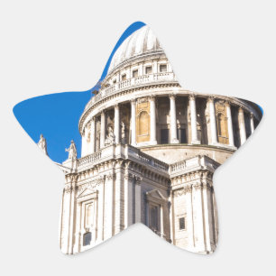 Adesivo Estrela Catedral de Paul, rua, Londres, com céu azul