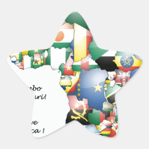 Adesivo Estrela Celebração de África em Flags Design
