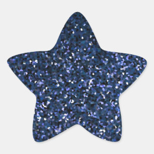 Adesivo Estrela Celebrações de padrão Sparkle brilhante azul