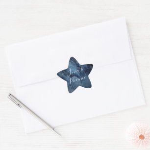 Adesivo Estrela Celestial Night Sky   Selos de Envelope Silver Sta