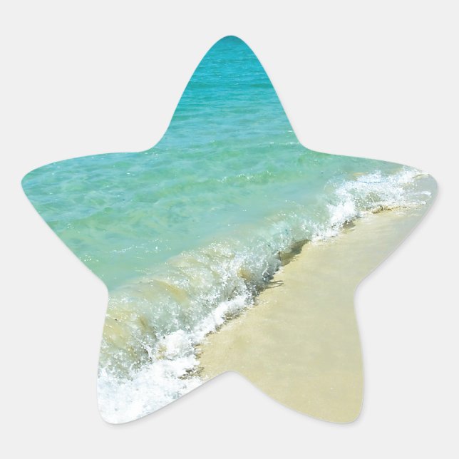 Adesivo Estrela Cenário de praia (Frente)