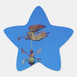Adesivo Estrela Céu azul brilhante de aleta de tempo do anjo