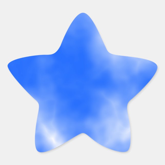Adesivo Estrela Céu azul com nuvens brancas. (Frente)