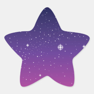 Adesivo Estrela Céu nocturno estrelado roxo escuro