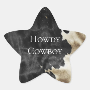 Adesivo Estrela Champanhe Dourado Cowboy Cowhide