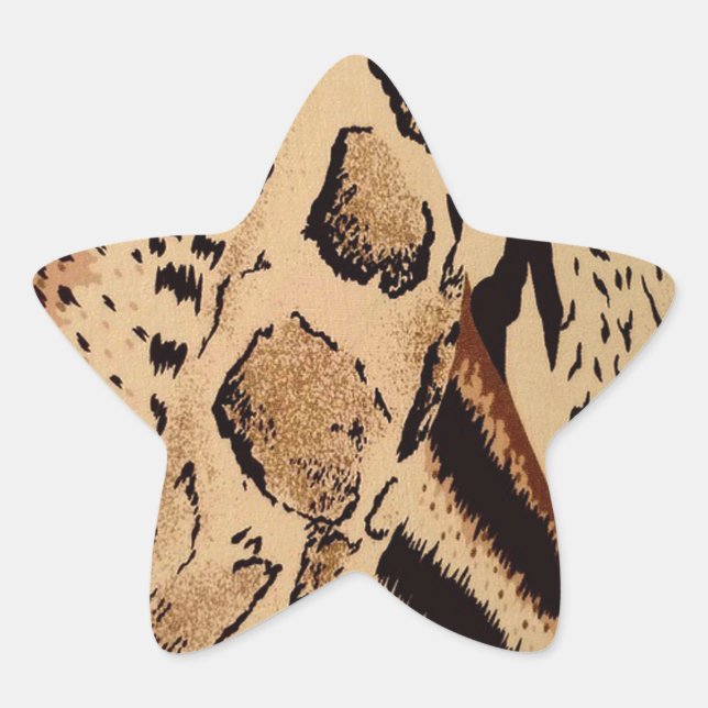 Adesivo Estrela Cheetah Pattern (Frente)