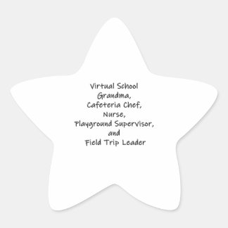 Adesivo Estrela Chef de Café da Vovó da Escola Virtual