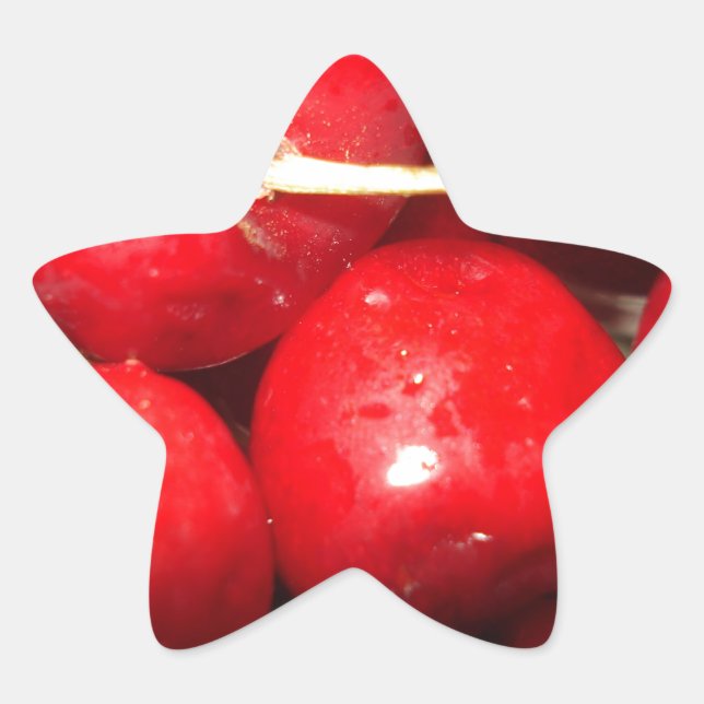 Adesivo Estrela Cherries Art Photo (Frente)