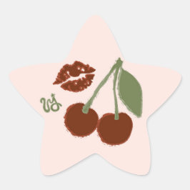 Adesivo Estrela Cherry Kiss Star Sticker