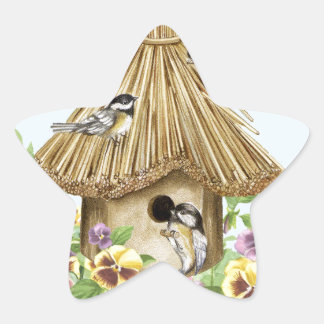 Adesivo Estrela Chickadees Birdhouse