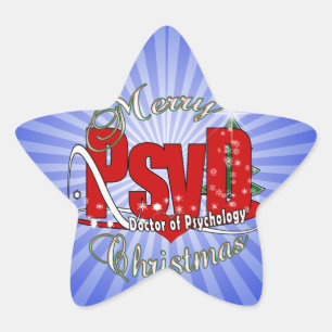 Adesivo Estrela CHRISTMAS PsyD Doutor em Psicologia