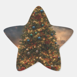Adesivo Estrela Christmas Tree Star Sticker