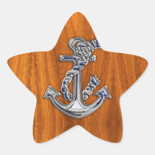Adesivo Estrela Chrome Rope Anchor em Teak Veneer
