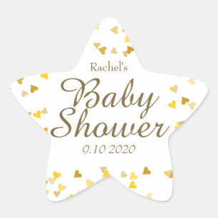 Adesivo Estrela Chuva de Amor Coração de Ouro Baby Shower / Sprink