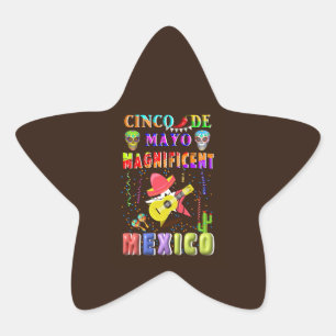 Adesivo Estrela Cinco de Mayo magnífico México