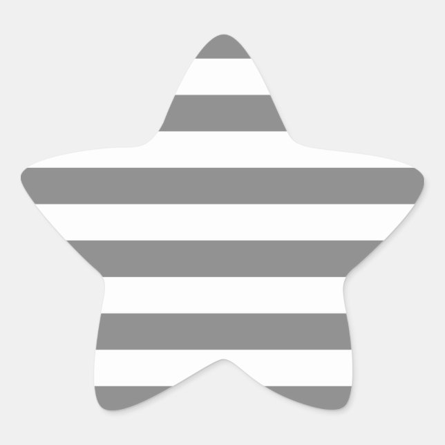 Adesivo Estrela Cinzas e faixas brancas (Frente)