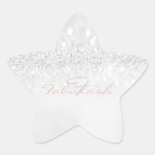 Adesivo Estrela Cinzas Sparkly da estrela do rosa do brilho do