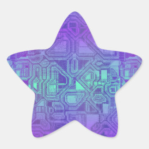 Adesivo Estrela circuitos de doce - azul berry :
