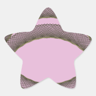 Adesivo Estrela círculos de sobreposição no abstrato roxo do fu