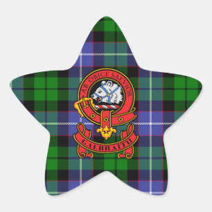 Adesivo Estrela Clan Galbraith Star Sticker com Crest