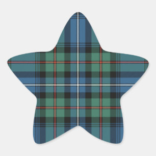 Adesivo Estrela Clan Robertson Xadrez Star Sticker