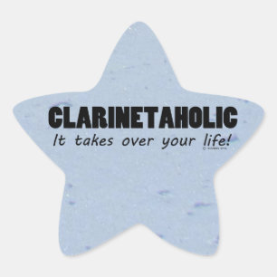 Adesivo Estrela Clarinetaholic Life Star Sticker
