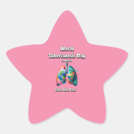 Adesivo Estrela Claro Que Não Tem Medo. Dia Mundial da Tuberculose