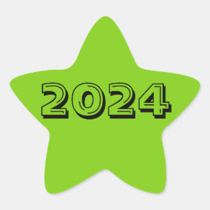 Adesivo Estrela Classe de 2024 Yellow Green Star Sticker by Janz