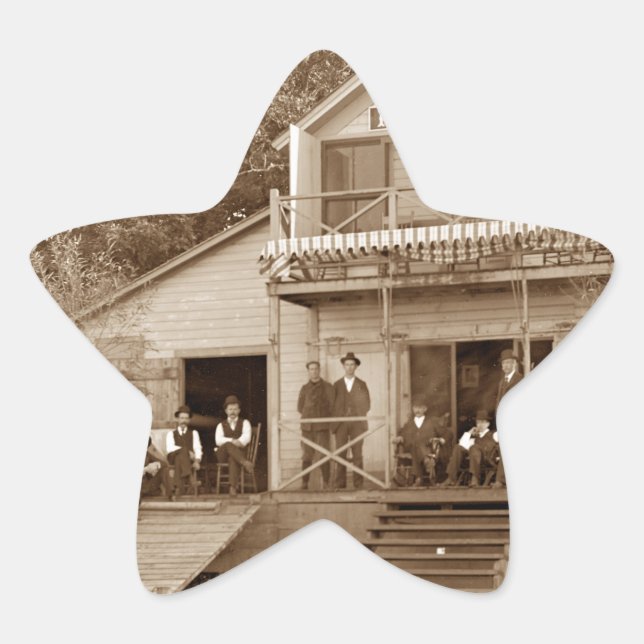 Adesivo Estrela Clube Fox River Club, de 1880, Pesca Elgin (Frente)