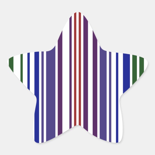 Adesivo Estrela Código de Barras do Arco-Íris Duplo (Frente)