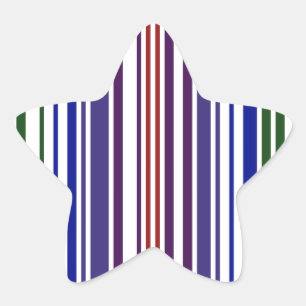 Adesivo Estrela Código de Barras do Arco-Íris Duplo