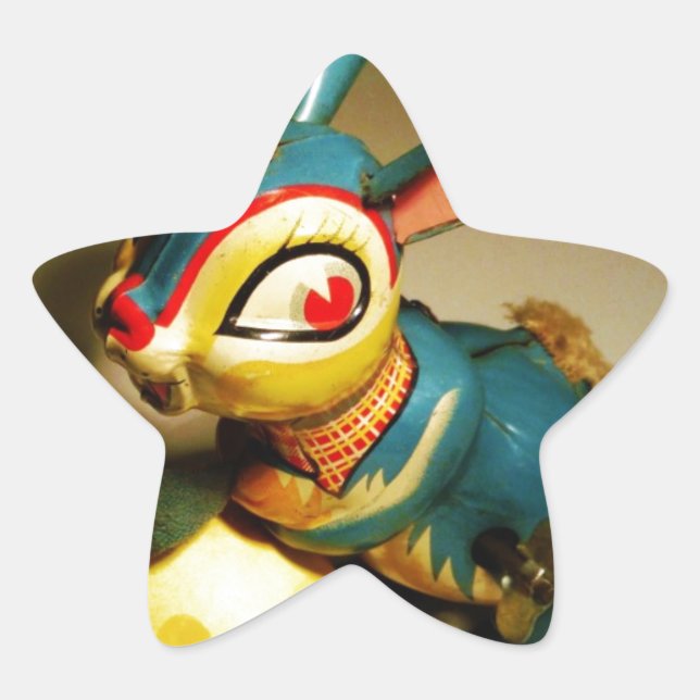 Adesivo Estrela coelhos toalha e ovo amarelo páscoa (Frente)