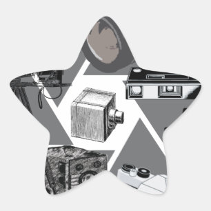 Adesivo Estrela Colagem de Tempo da Câmera