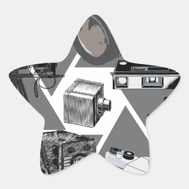 Adesivo Estrela Colagem de Tempo da Câmera (Frente)