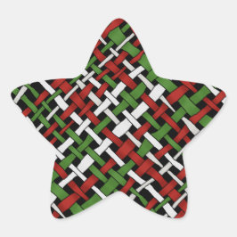 Adesivo Estrela Coloração (Burlap) Tecida Gráfica Sazonal Colorida