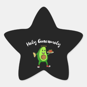 Adesivo Estrela Comida Cinco de Mayo Santa Guacamole Avocado Taco