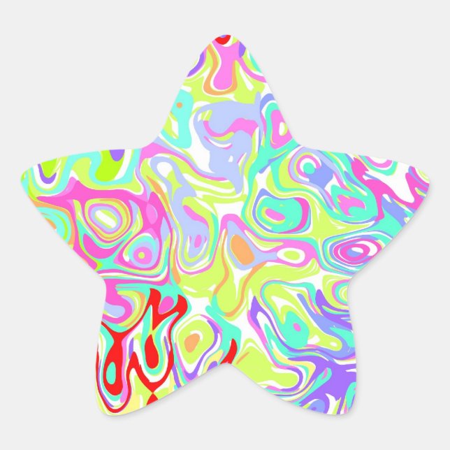 Adesivo Estrela Confetti Star Stickers ~ personalizado para person (Frente)