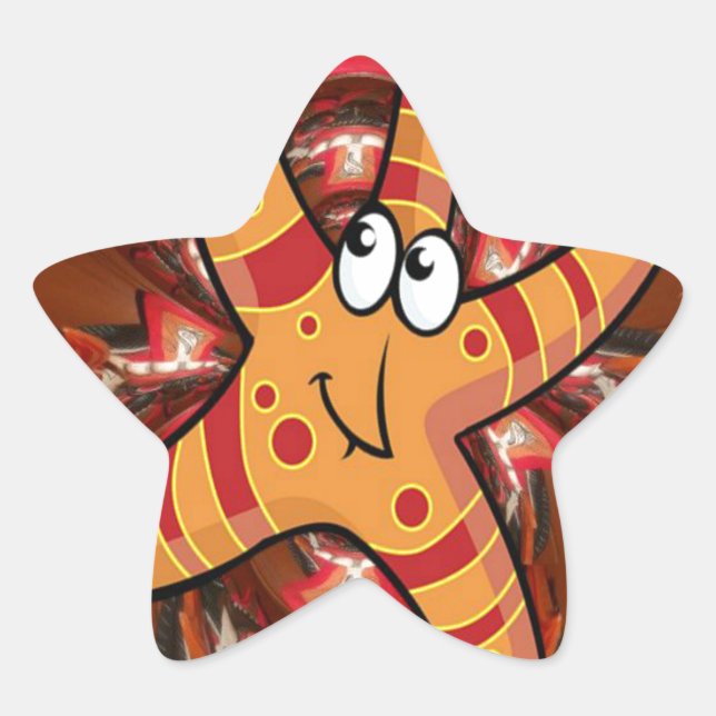 Adesivo Estrela Cor na execução (Frente)