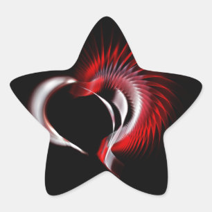 Adesivo Estrela Coração Metálico