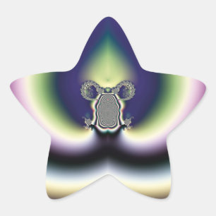 Adesivo Estrela Coração Psicodélico