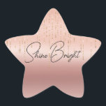 Adesivo Estrela Cordões Glam Rosa Dourado<br><div class="desc">Cordões Glam Rosa Dourado para Casamento</div>