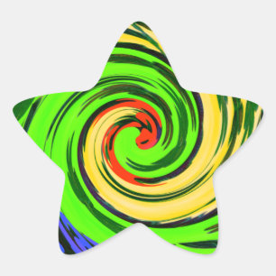 Adesivo Estrela Cores Florais Wavy Summer Wave