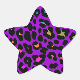 Adesivo Estrela Corey Tiger 80s Manchas de Leopardo (Roxo)
