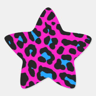 Adesivo Estrela Corey Tiger 80s Manchas-Leopardo (Rosa)