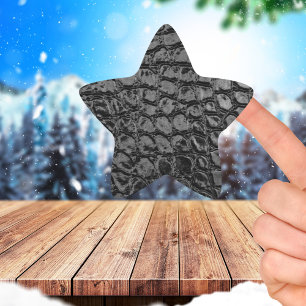 Adesivo Estrela Couro Preto de Alligador