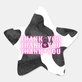 Adesivo Estrela Cowgirl Disco Obrigado Star Sticker